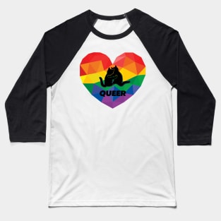 Hugging queer cats pride love Baseball T-Shirt